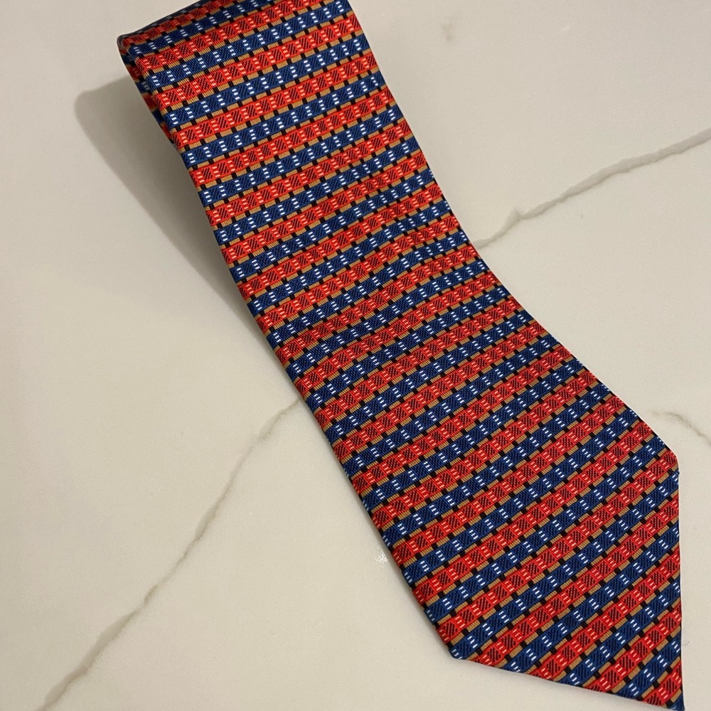 Authentic Hermes Silk Tie